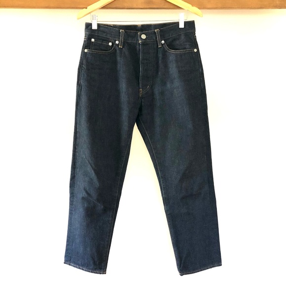 Japanese Craft Jeans, Loose Tapered Cropped Raw Denim - Picture 1 of 5